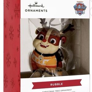 Hallmark Paw Patrol Rubble Christmas Ornament NIB Nickelodeon Holiday Decor